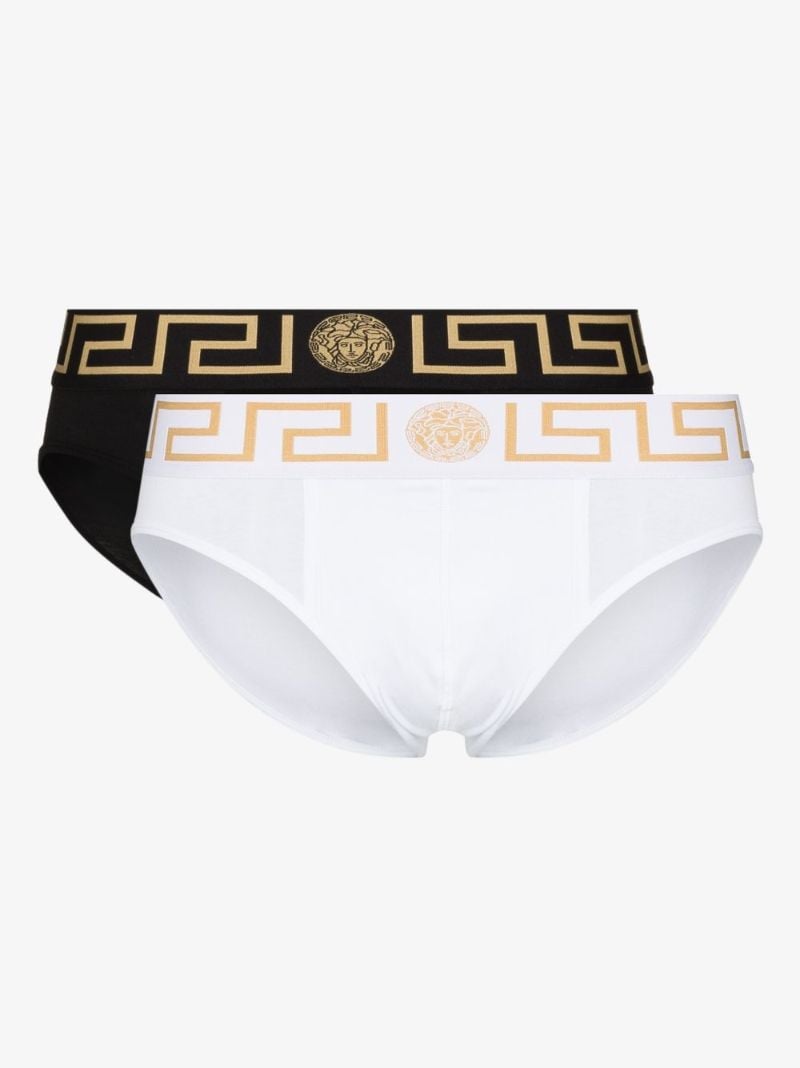 Black and White Greca Border Briefs