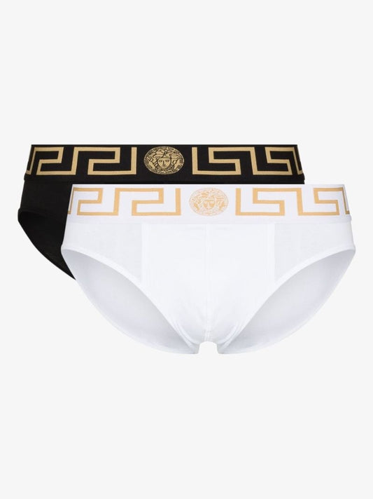 Black and White Greca Border Briefs