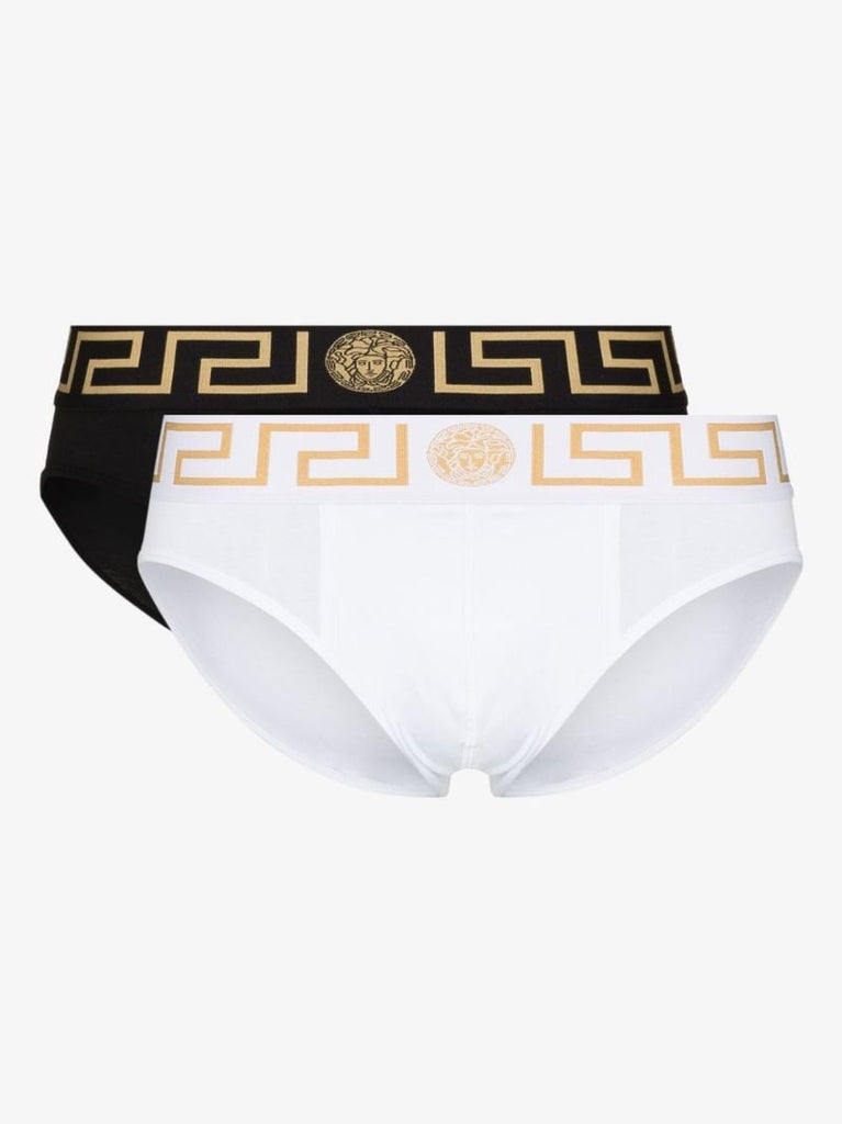 Black and White Greca Border Briefs