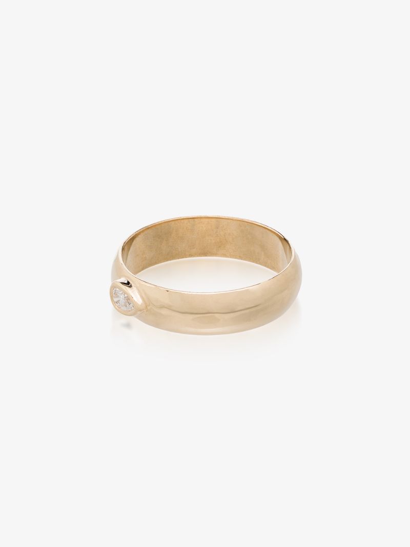 14k Yellow Gold Diamond Band Ring