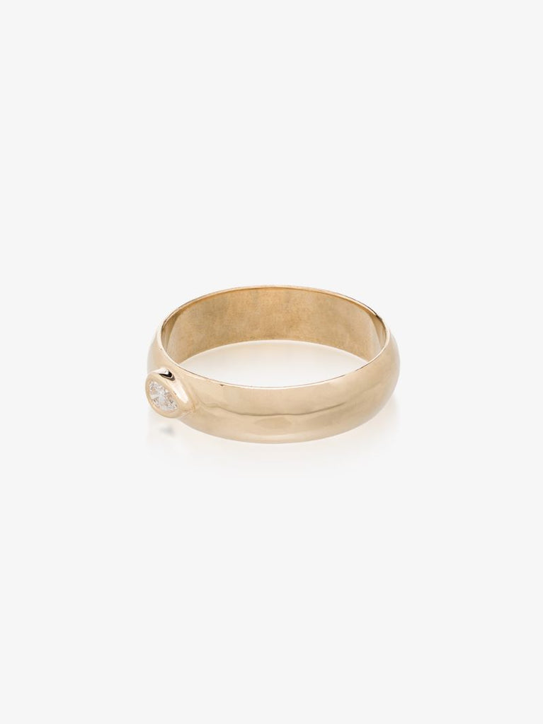 14k Yellow Gold Diamond Band Ring