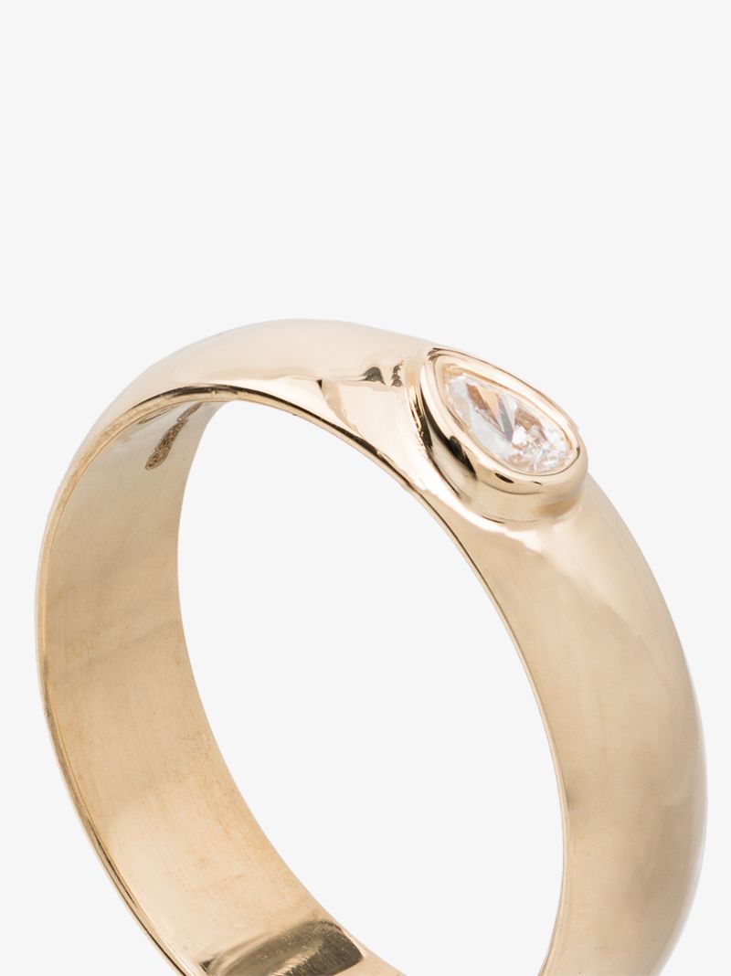 14k Yellow Gold Diamond Band Ring