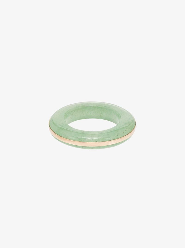 14k Yellow Gold in the Green Aventurine Ring