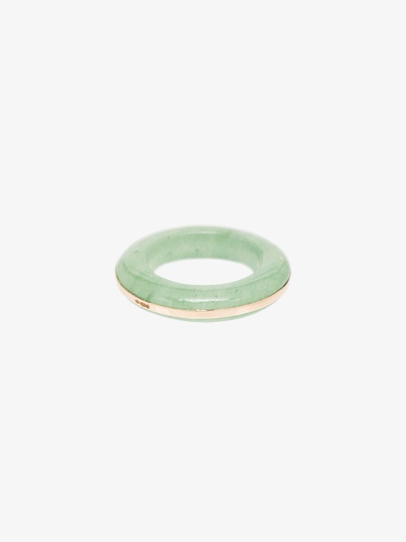 14k Yellow Gold in the Green Aventurine Ring