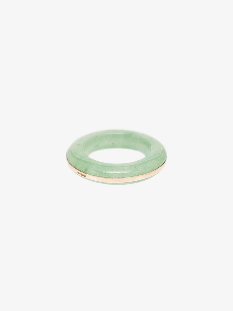 14k Yellow Gold in the Green Aventurine Ring