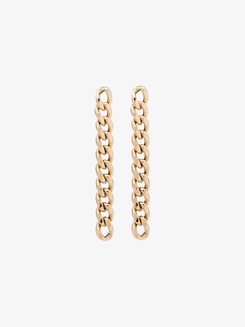 14k Yellow Gold Chain Drop Earrings