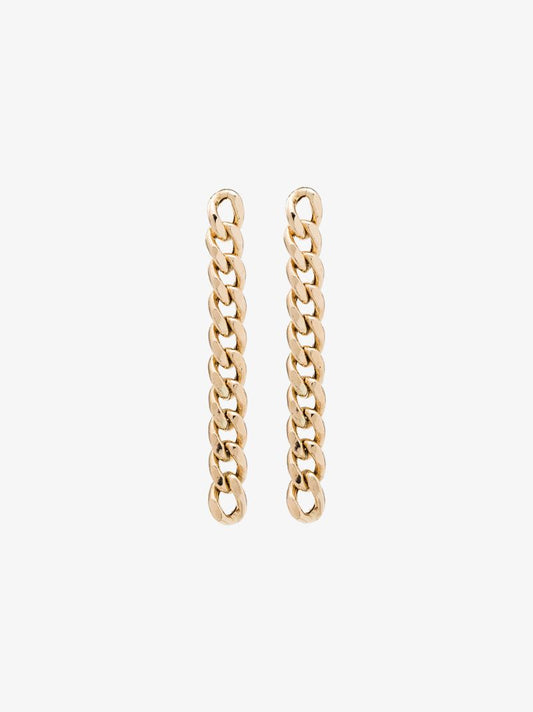 14k Yellow Gold Chain Drop Earrings