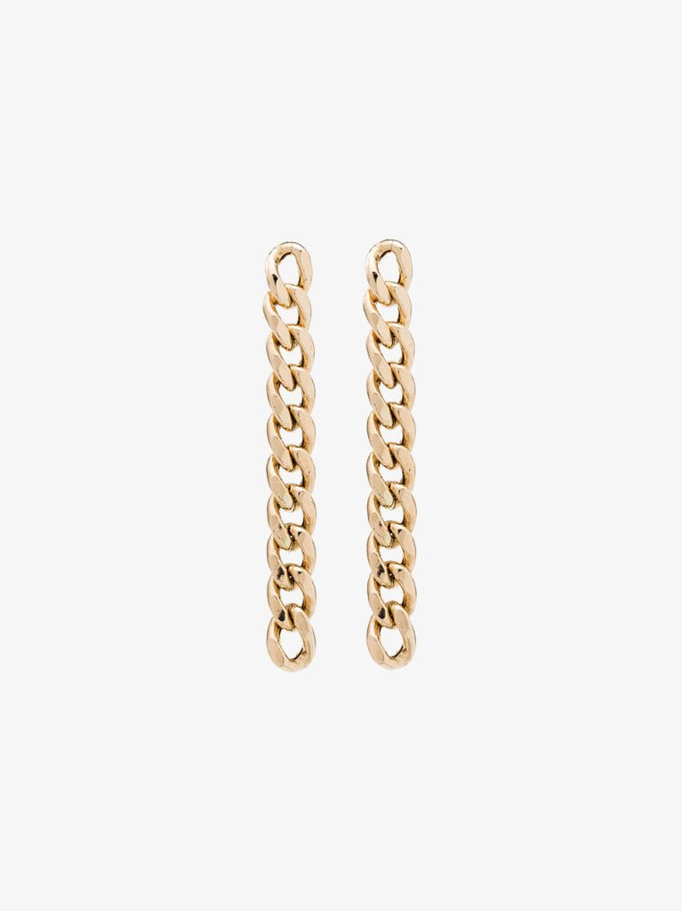 14k Yellow Gold Chain Drop Earrings