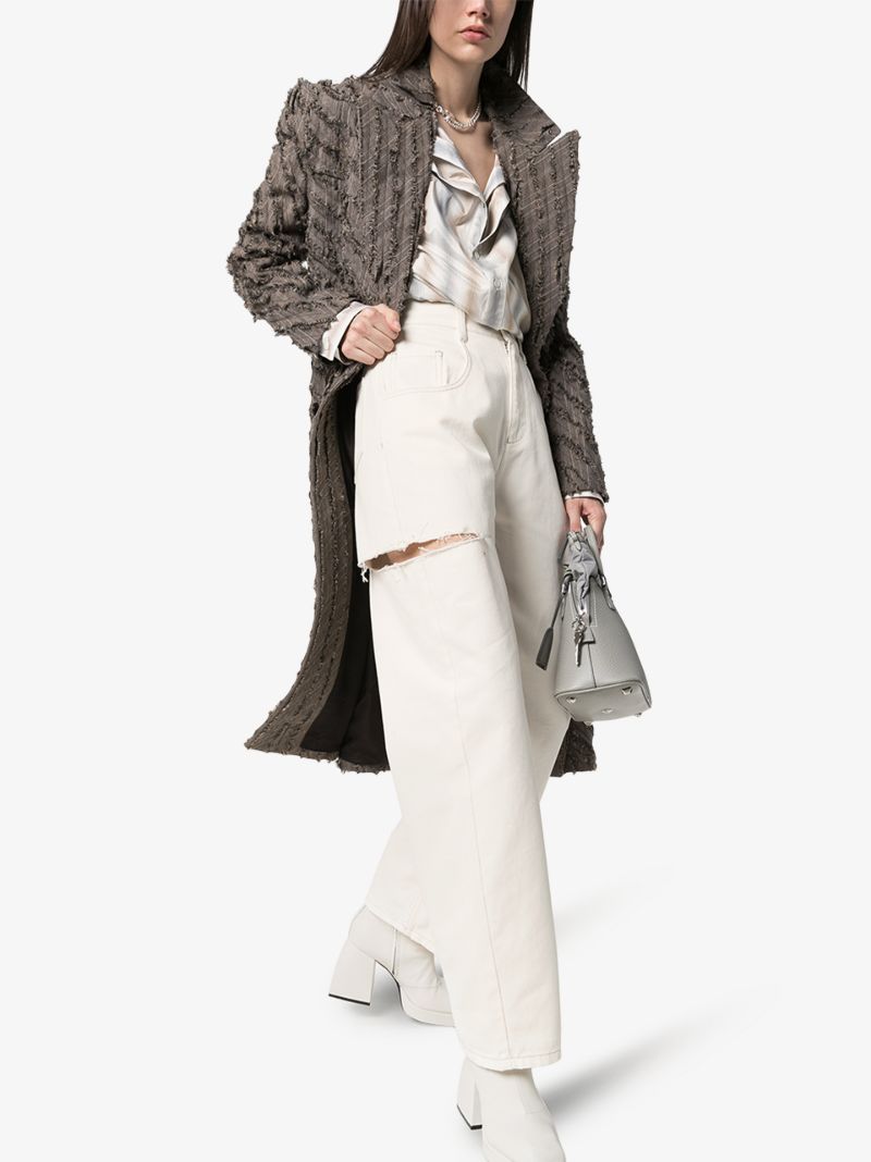 Side Slit Curved Leg Jeans