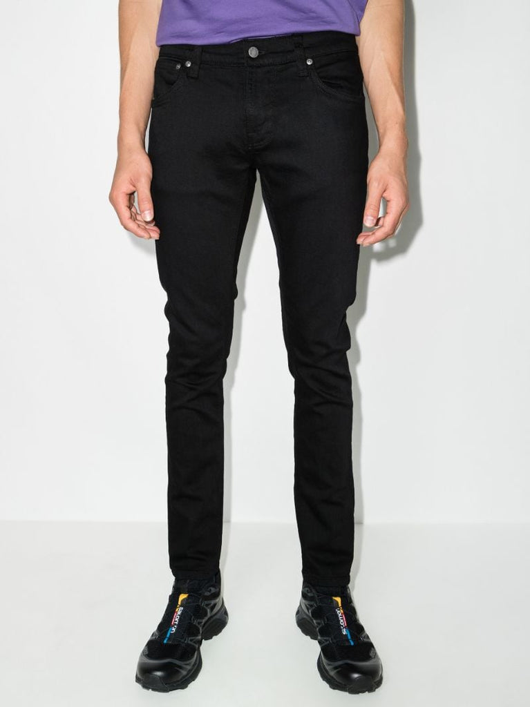 Black Tight Terry Skinny Jeans