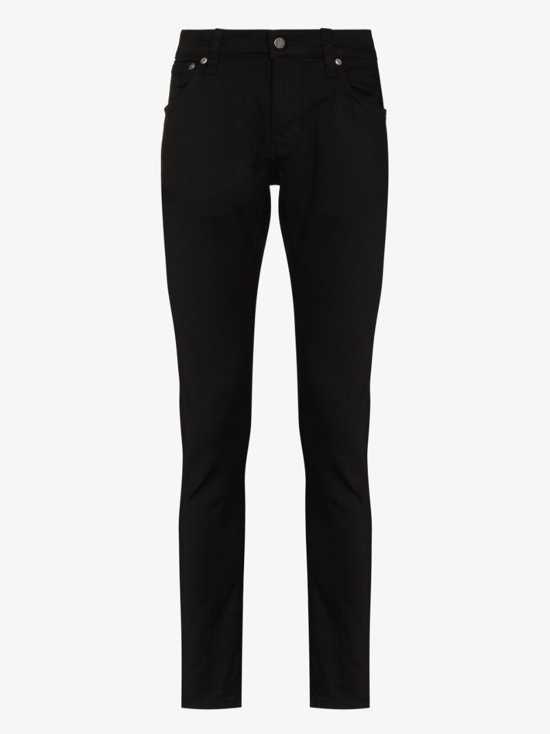 Black Tight Terry Skinny Jeans