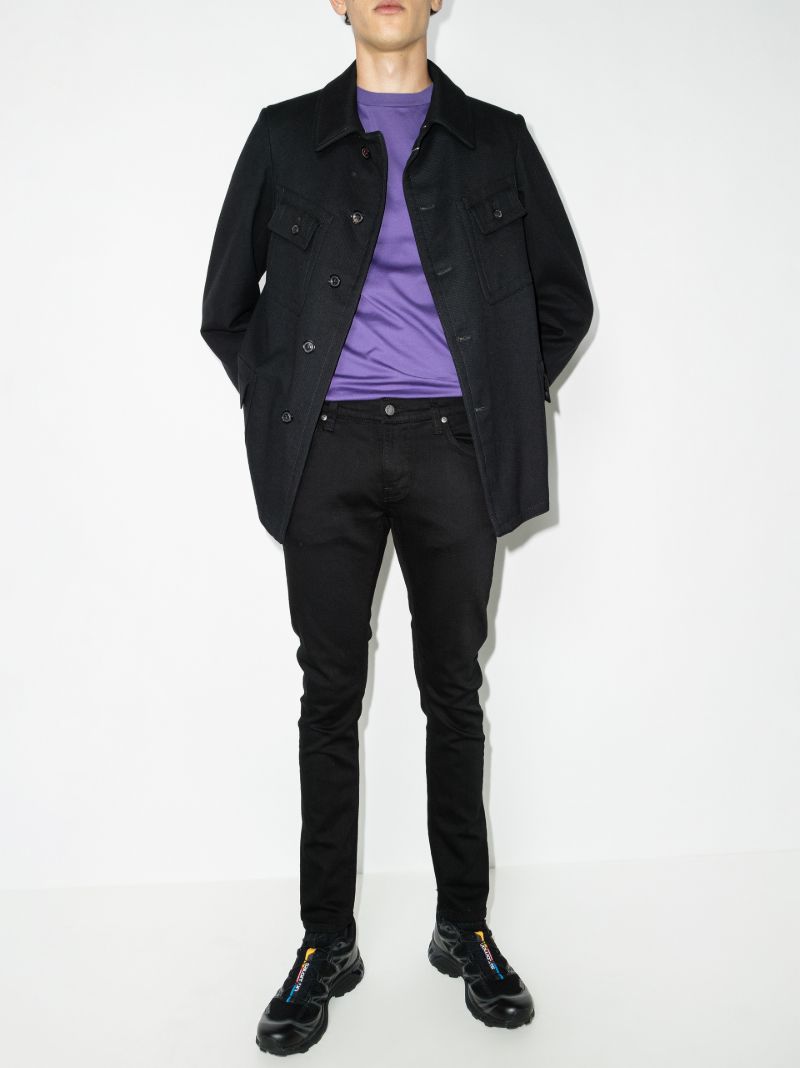 Black Tight Terry Skinny Jeans