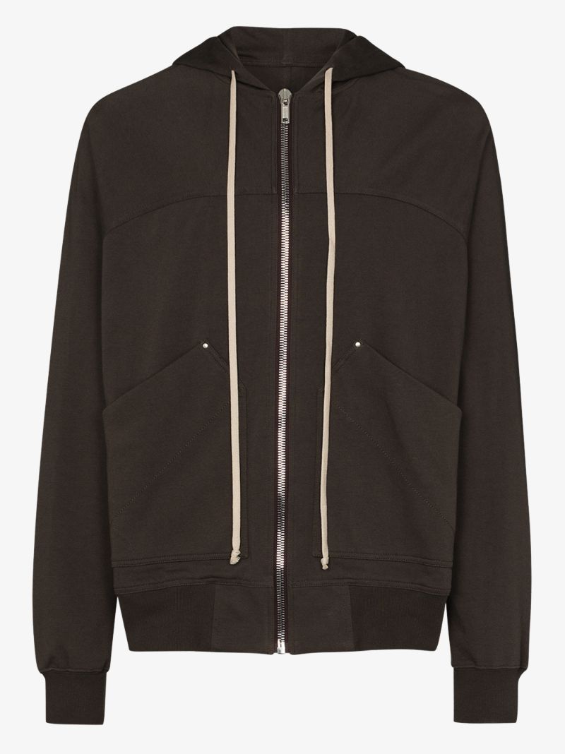 Zip Front Cotton Hoodie