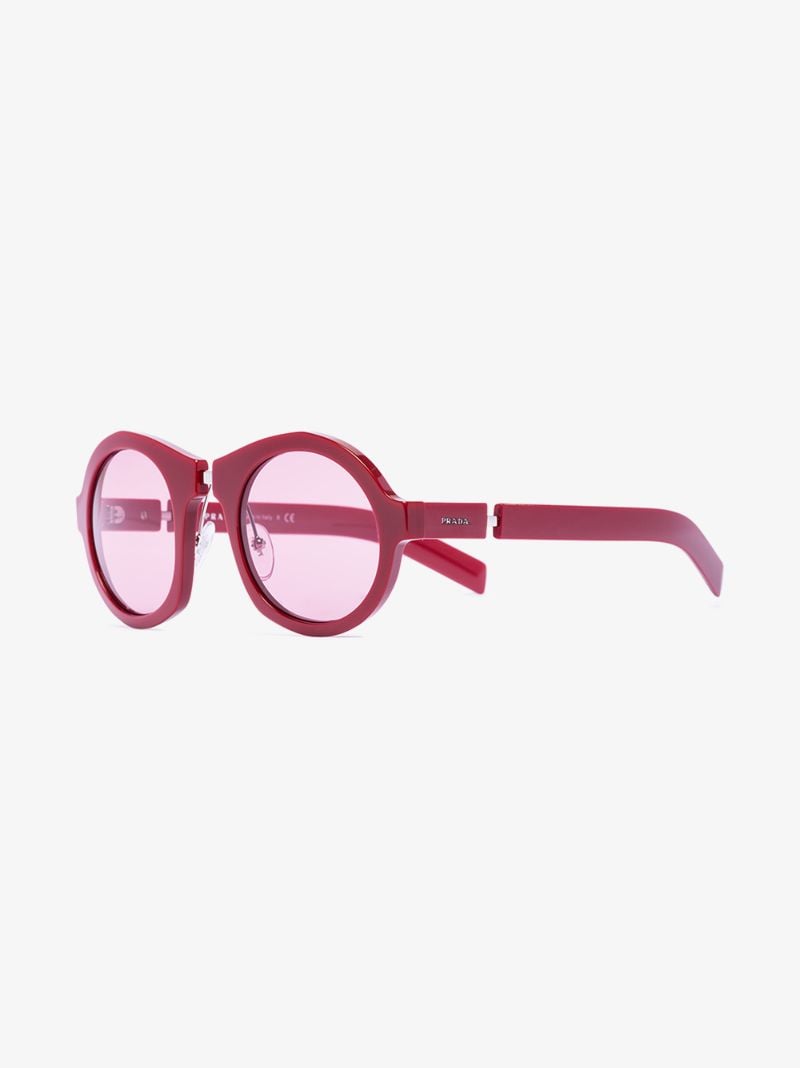Red Round Tinted Sunglasses