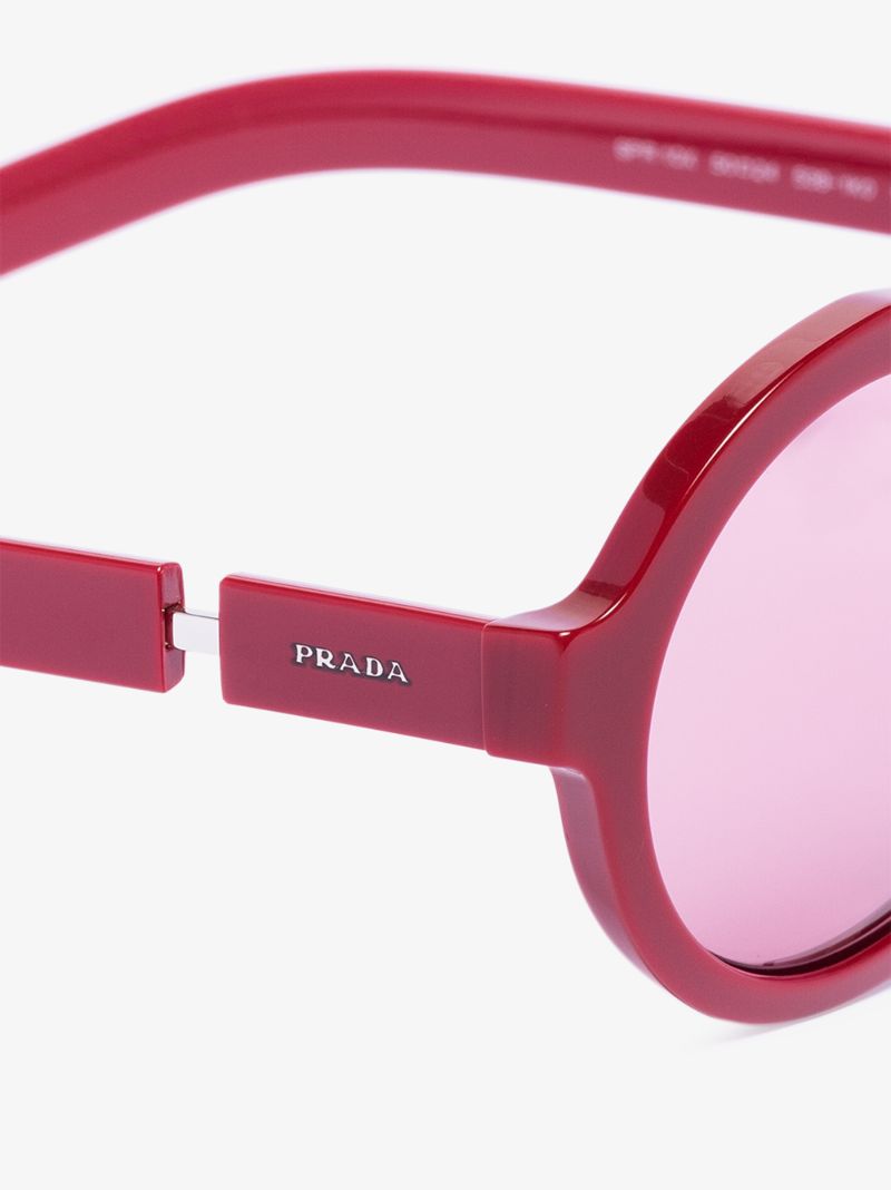 Red Round Tinted Sunglasses