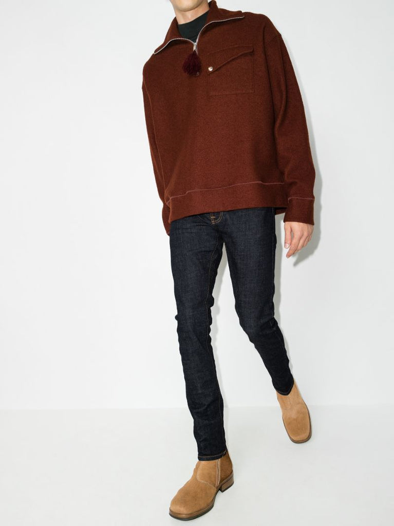 Blue Tight Terry Skinny Jeans