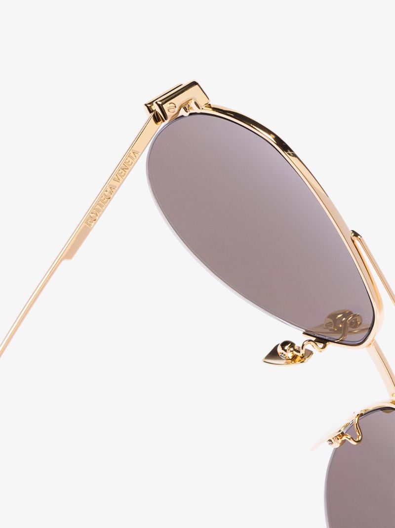 Gold Tone Aviator Sunglasses