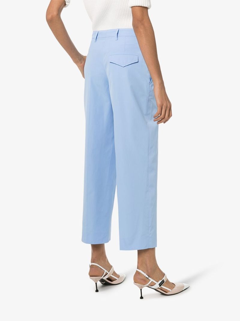 Cropped Wide-leg Trousers