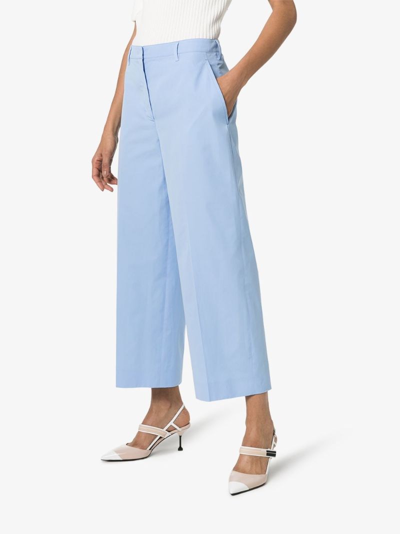 Cropped Wide-leg Trousers