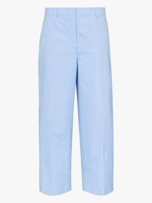 Cropped Wide-leg Trousers