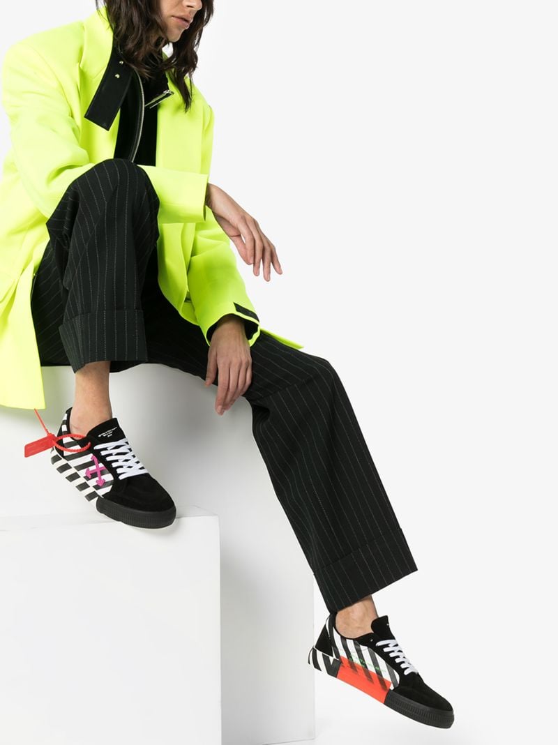 Black Vulcanised Low Top Sneakers