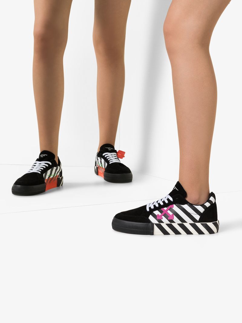 Black Vulcanised Low Top Sneakers