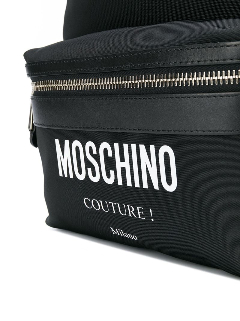 Logo-print Leather-trim Backpack