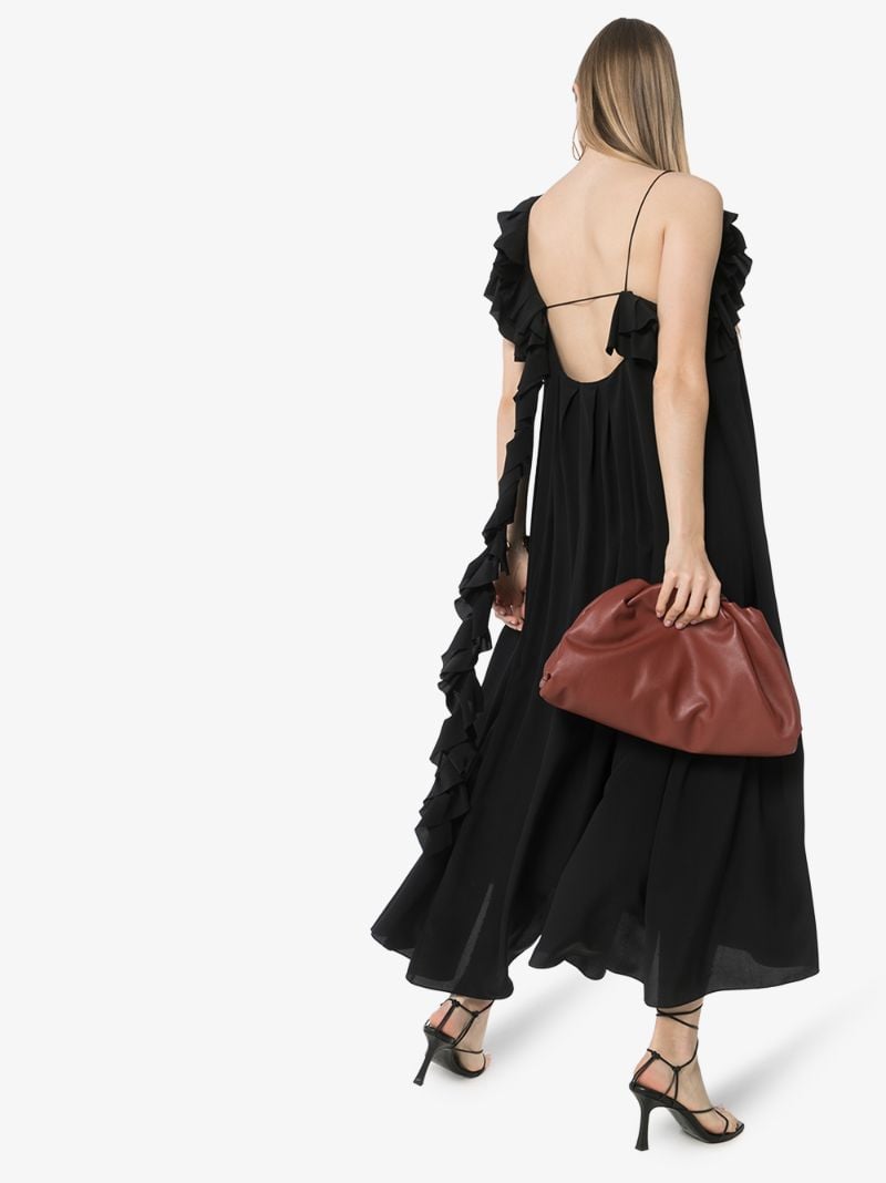 Ruffle Trim Midi Dress