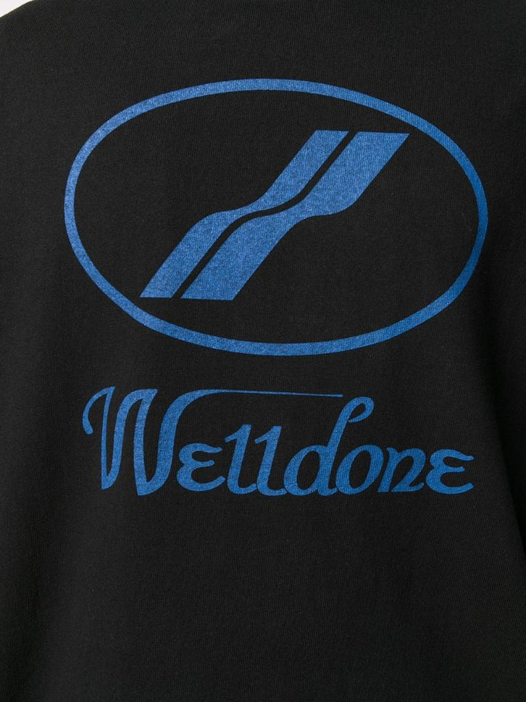 Black Logo Print Long Sleeve Top