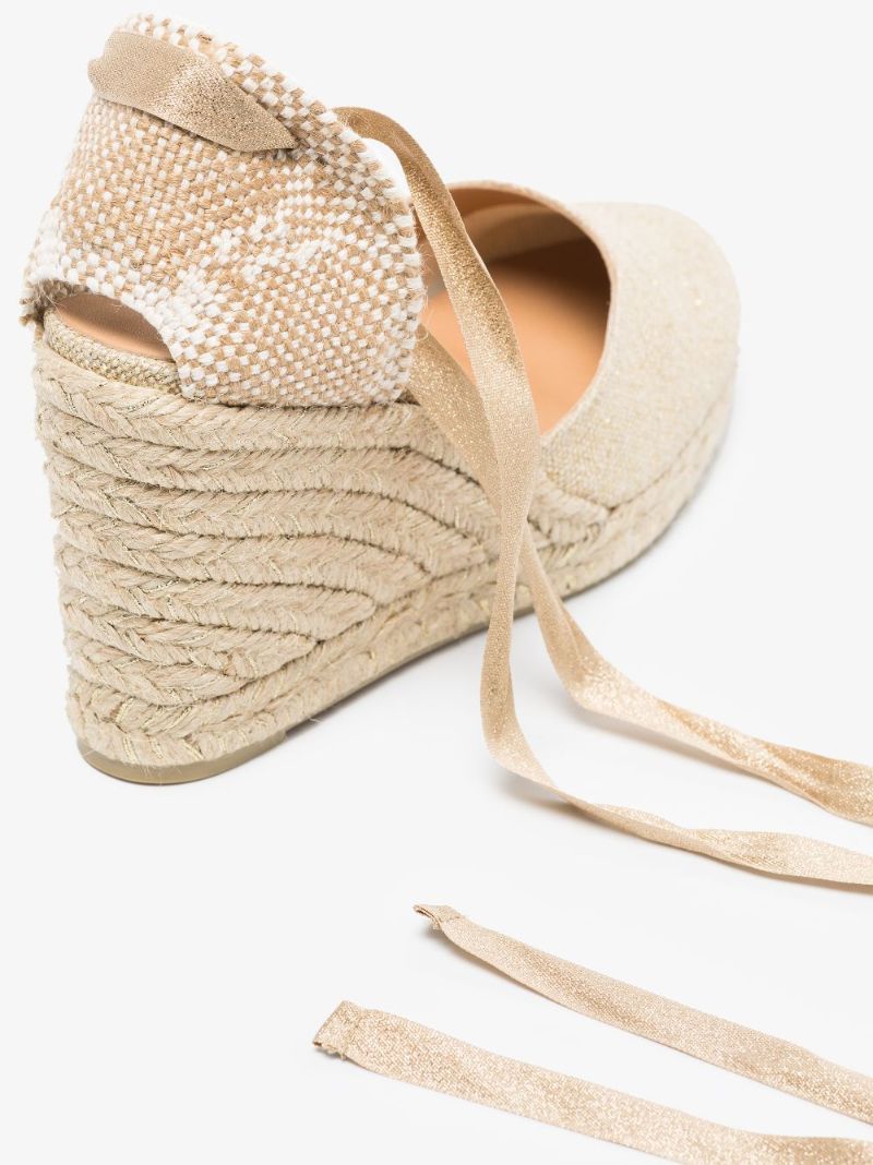 Neutral Chiara 80 Wedge Espadrilles
