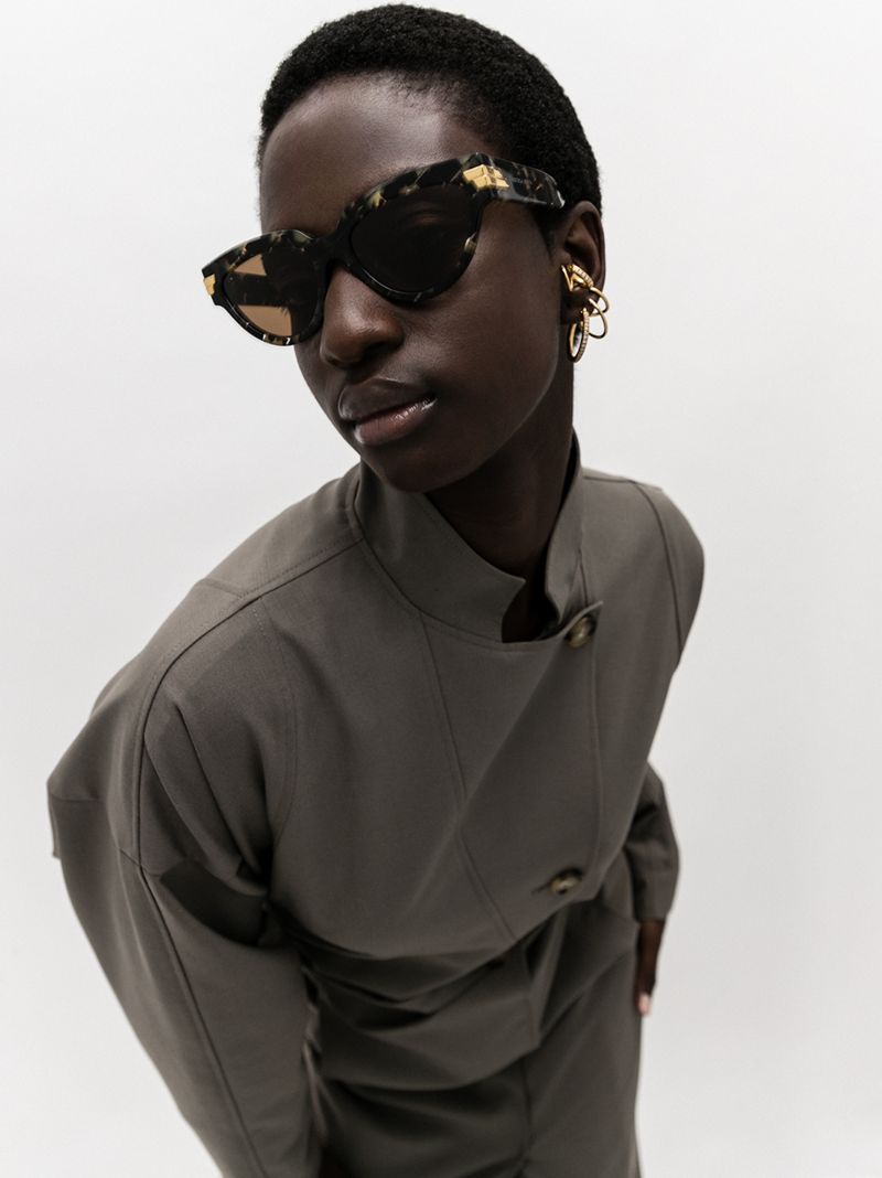 Brown Oversized Cat Eye Sunglasses