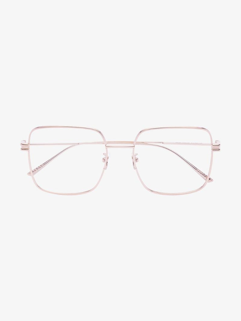Gold Tone Square Frame Glasses