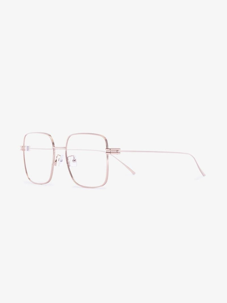 Gold Tone Square Frame Glasses