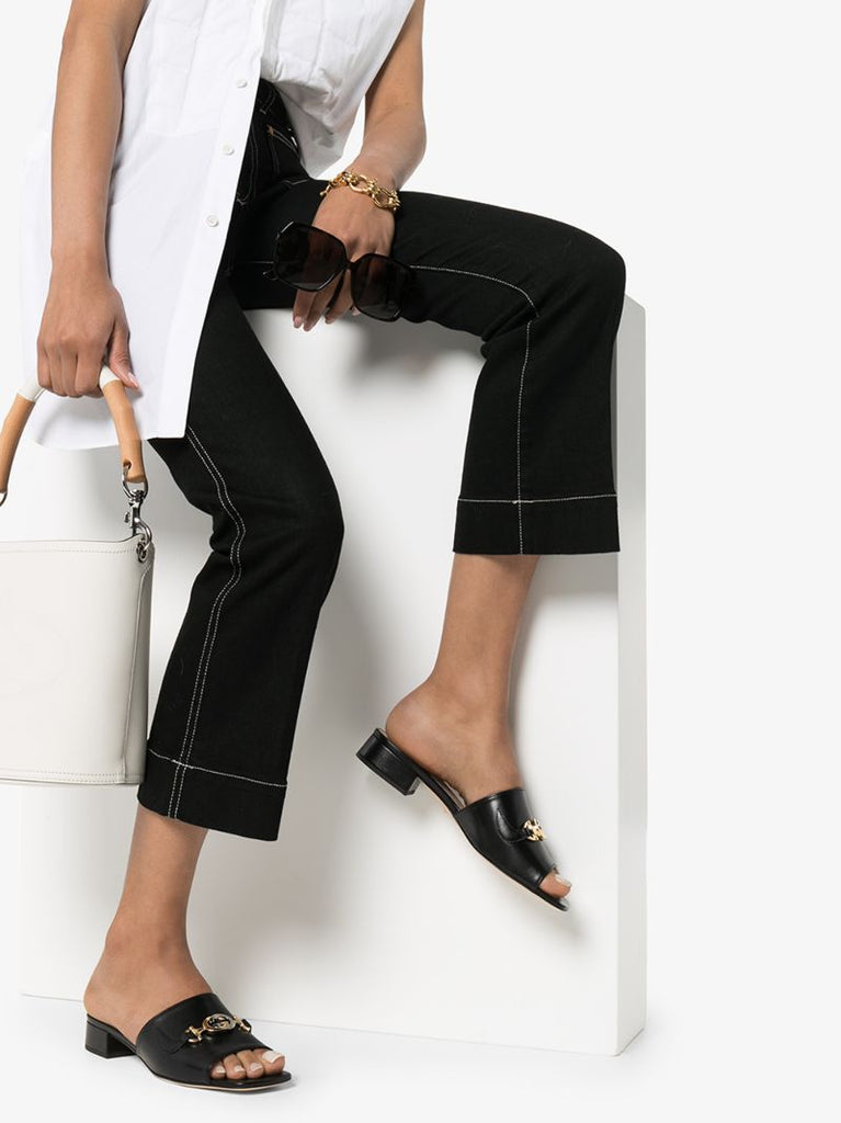 Black Zumi 25 Gg Leather Sandals