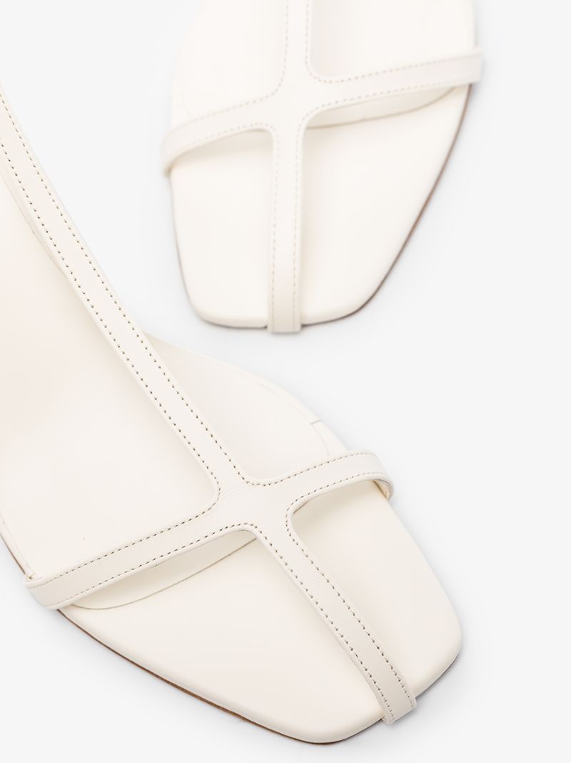 White Jumel 95 Leather Sandals