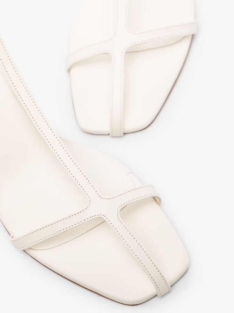 White Jumel 95 Leather Sandals