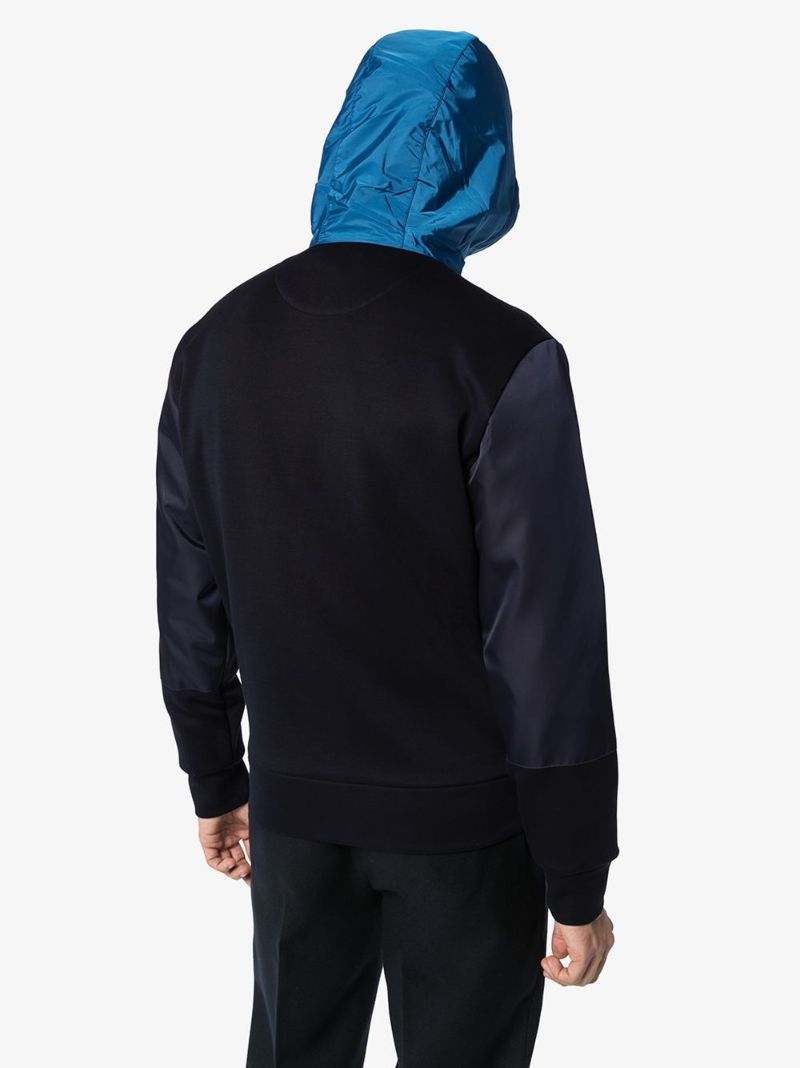 Contrasting Hood Zipped Jacket
