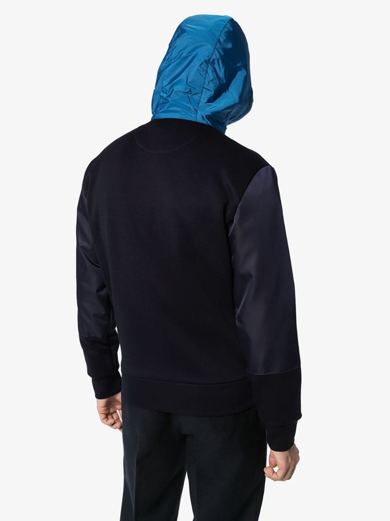 Contrasting Hood Zipped Jacket