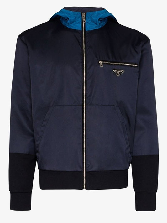 Contrasting Hood Zipped Jacket