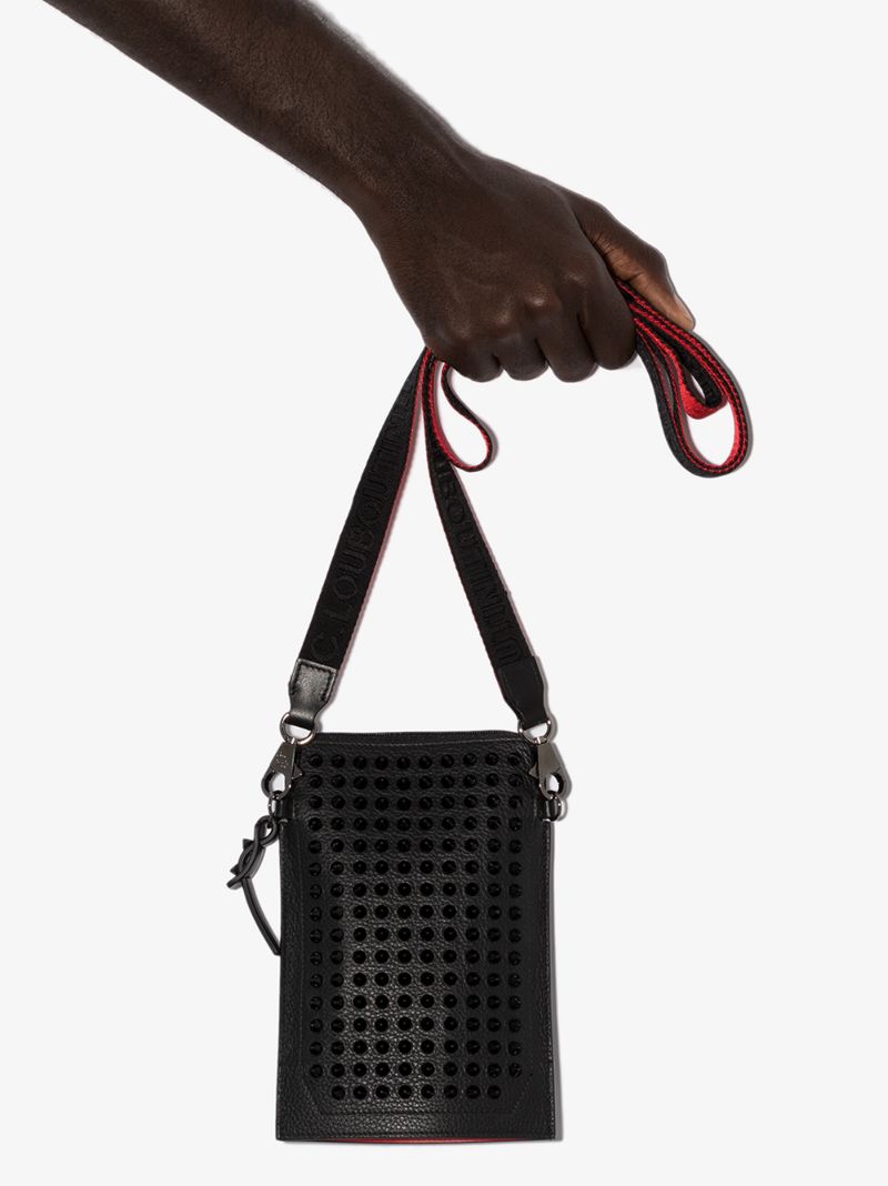 Black Loubilab Leather Messenger Bag