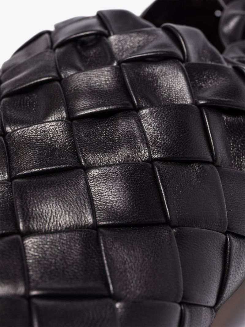 Black Leather Slippers