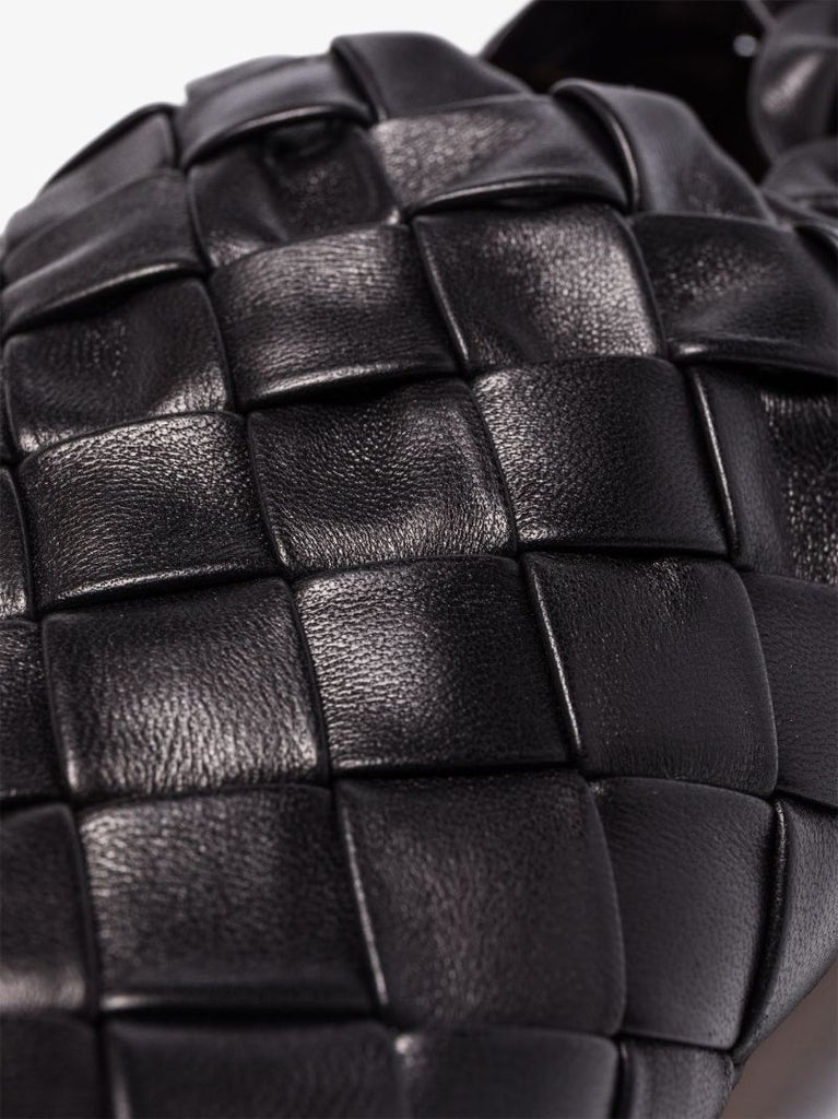 Black Leather Slippers