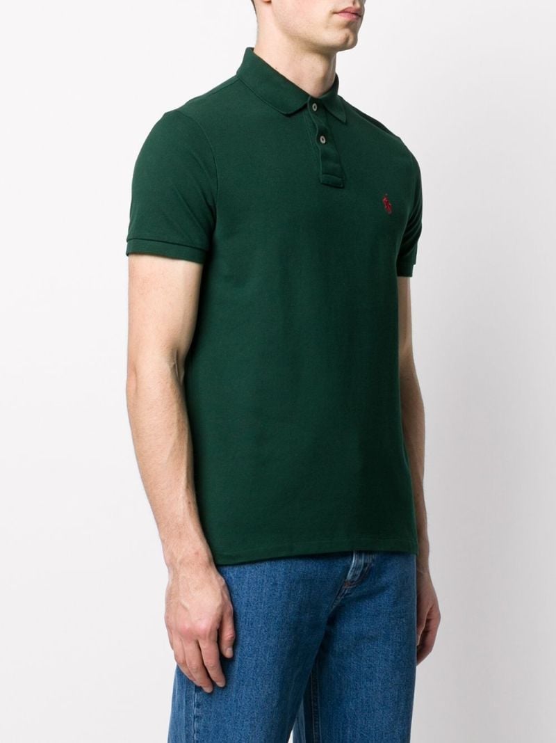 Green Polo Pony Cotton Polo Shirt