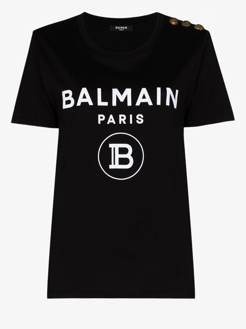 Three-button Logo Cotton T-shirt