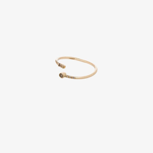 14k Yellow Gold Gravity Wrap Diamond Ring