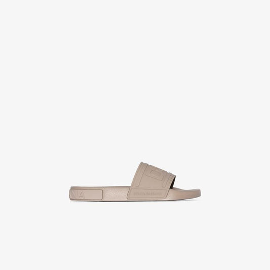 Brown Embossed Logo Slides
