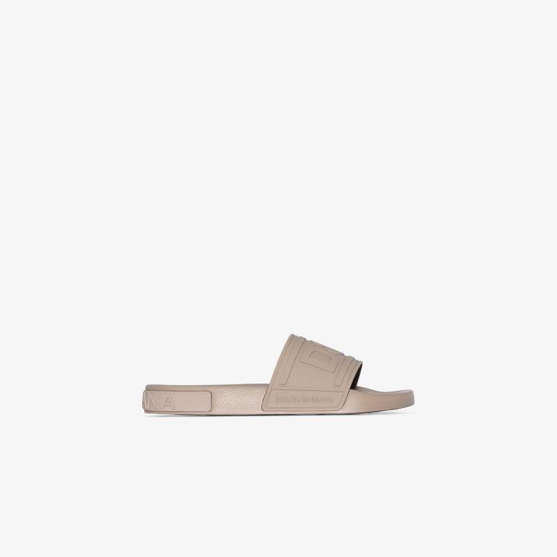 Brown Embossed Logo Slides