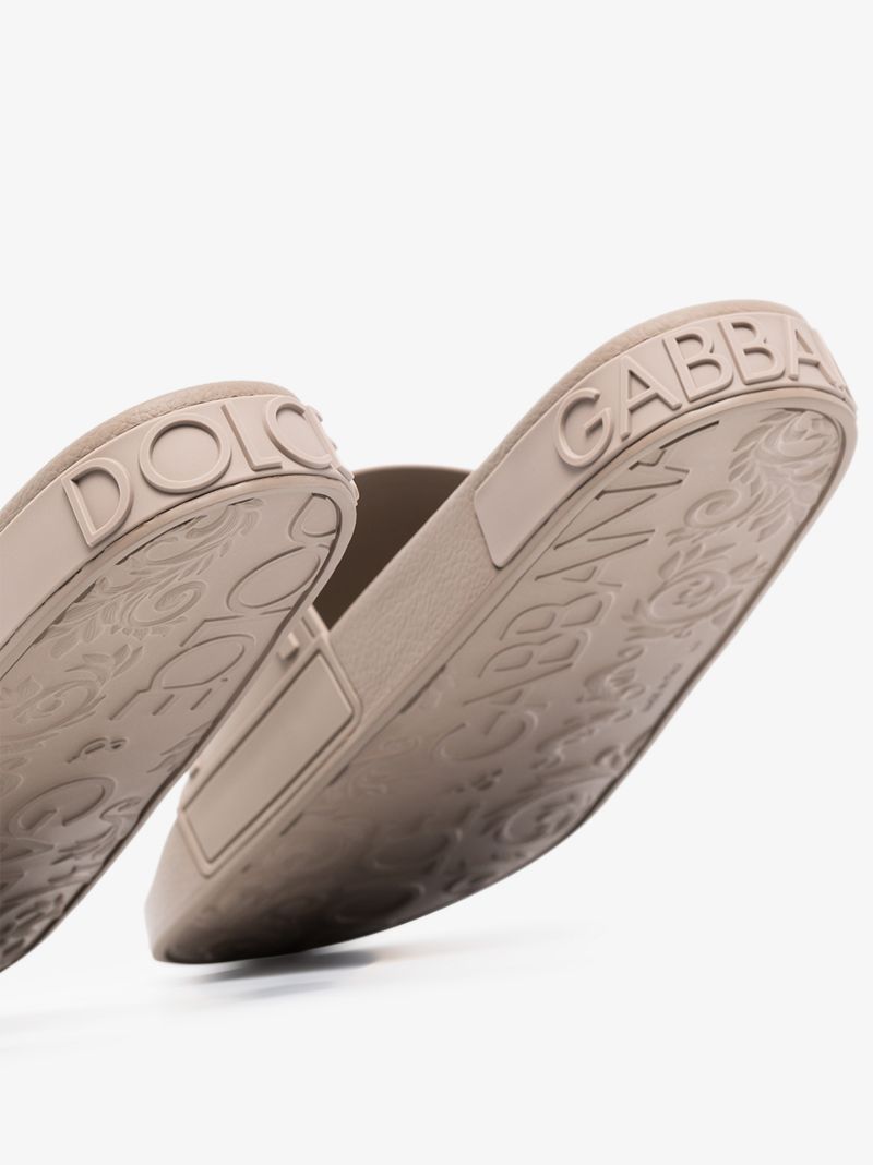 Brown Embossed Logo Slides
