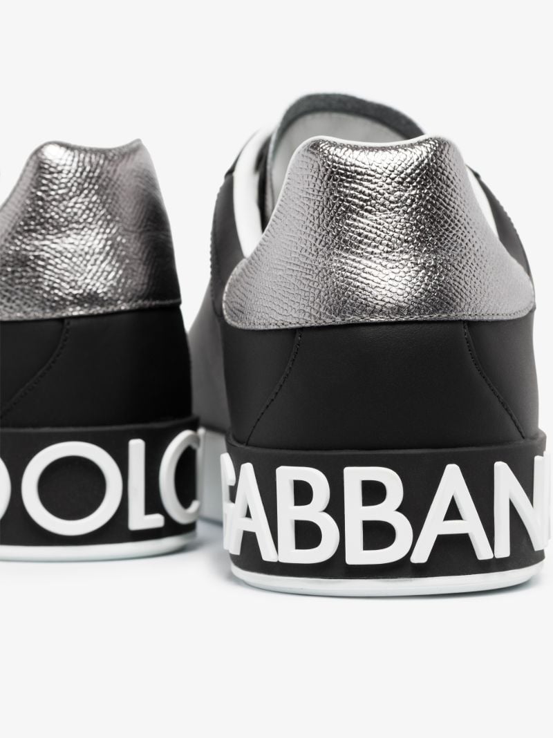Black Classic Portofino Leather Sneakers