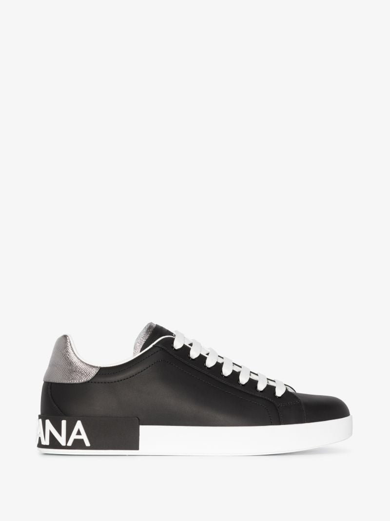 Black Classic Portofino Leather Sneakers